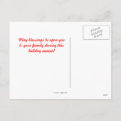 Segen Weihnachtskarte Feiertagspostkarte (Rückseite)