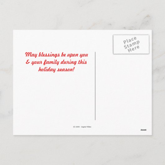 Segen Weihnachtskarte Feiertagspostkarte (Rückseite)