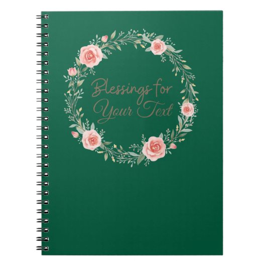 Segen Wreath Individuelle Name Christlich Notizblock (Vorderseite)