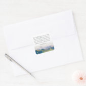 Segen, Zahlen 6:24-26, Wasserfarbenlandschaft Quadratischer Aufkleber (Umschlag)