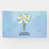Segen zum Hochzeitstag Bouquet von Daisies Banner (Horizontal)