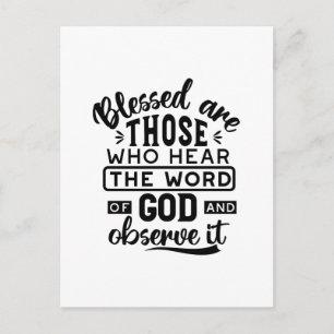 Segensreich sind diejenigen, die das Wort Gottes h Postkarte