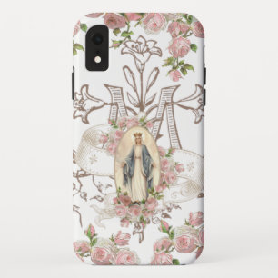 Segensreiche Jungfrau Maria Religiöse Vintage-Rosa Case-Mate iPhone Hülle
