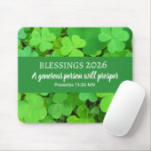 Segenswünsche 2026 Prosperity Bibelvers Grün Mousepad (Mit Mouse)