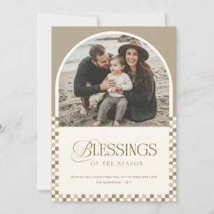 Segenswünsche der Saison Foto Religiöse Weihnachte Feiertagskarte