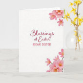 Segenswünsche zu Ostern Schwester Karte (Gelbe Blume)