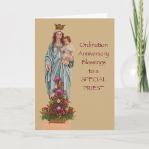 Segenswünsche zum Priesterweihejubiläum Maria Karte