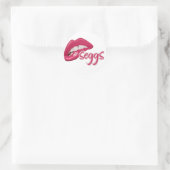 Seggs T - Shirt Runder Aufkleber (Tasche)