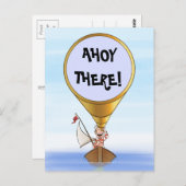 Segler mit Teleskopgrüßen Postkarte (Vorne/Hinten)