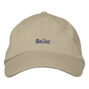 Segler Nautical Minimal Text Design Bestickte Baseballkappe