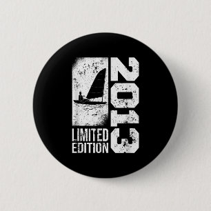 Segler Yacht-Segelschiffe Vintage 2013 Geburtstag Button