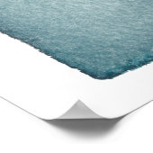 Segmented Cool Hues Watercolor Art Poster (Ecke)