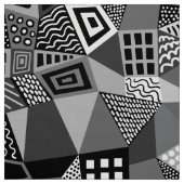 Segmentiert Abstrakt 070717 - Schwarz und Weiß Stoff (Muster)