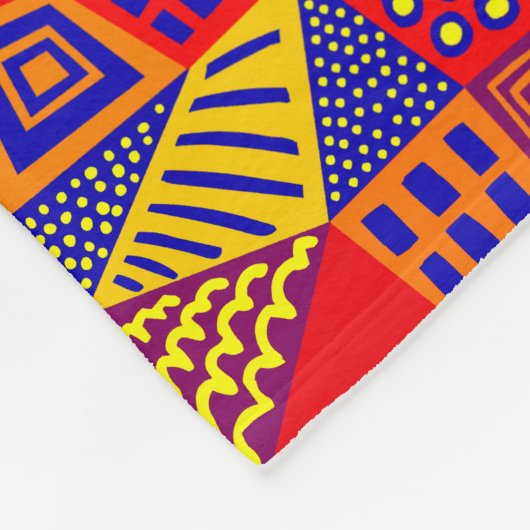 Segmentierte Abstrakt 070717 - Farben 01 Fleecedecke (Ecke)