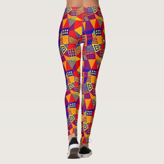 Segmentierte Abstrakt 070717 - Farben 01 Leggings (Rückseite)