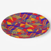 Segmentierte Abstrakt 070717 - Farben 01 Pappteller (Schrägansicht)