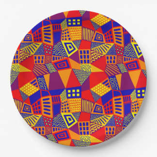 Segmentierte Abstrakt 070717 - Farben 01 Pappteller