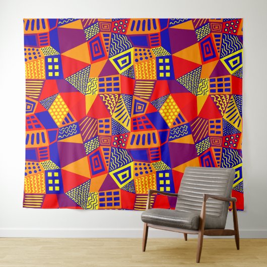 Segmentierte Abstrakt 070717 - Farben 01 Wandteppich (Beispiel (Horizontal))