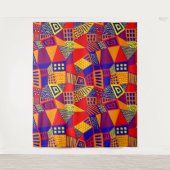 Segmentierte Abstrakt 070717 - Farben 01 Wandteppich (Vorderseite)