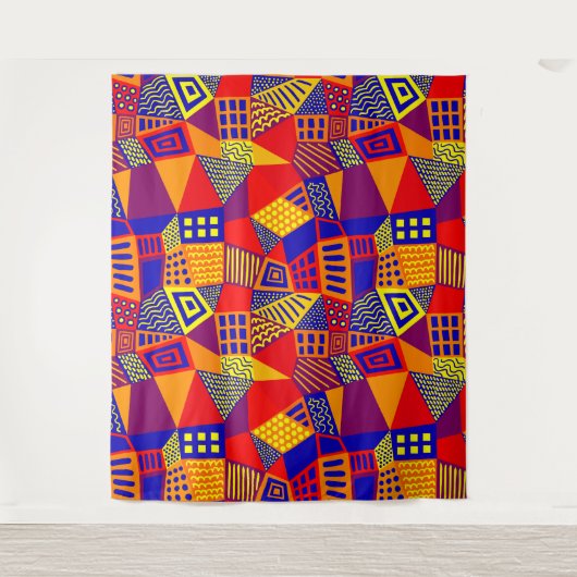 Segmentierte Abstrakt 070717 - Farben 01 Wandteppich (Vorderseite)