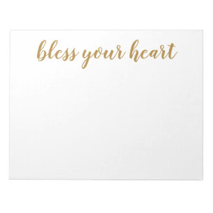 Segne Dein Herz Gold Schrift Notizblock