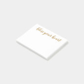 Segne Dein Herz Gold Schrift Post-it Klebezettel (angewinkelt)