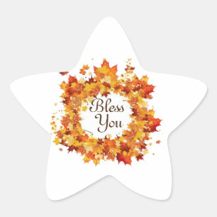 segne dich mit Liebe Stern-Aufkleber