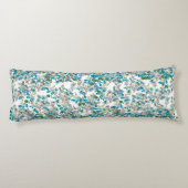 Segne diese Nest Aquamarine Aquarellblume Rose Seitenschläferkissen (Rückseite)