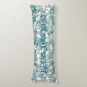 Segne diese Nest Aquamarine Aquarellblume Rose Seitenschläferkissen (Vorderseite Vertikal)