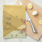 "segne diese Zuhause Geschirrtuch (Viertel Falte)