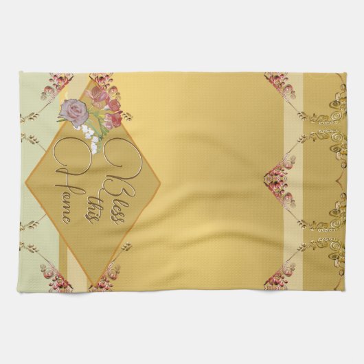 "segne diese Zuhause Geschirrtuch (Horizontal)