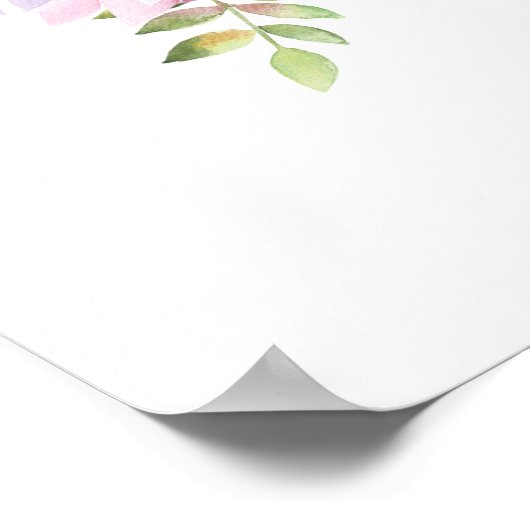 segne diese Zuhause in einer Blume-Kalligraphie Poster (Ecke)