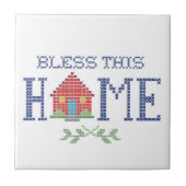 Segne diese Zuhause Keramik Fliese (Vorderseite)