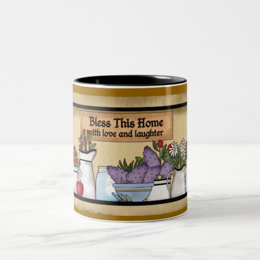 Segne diesem Haus Country Kitchen Coffee Tasse (Mittel)