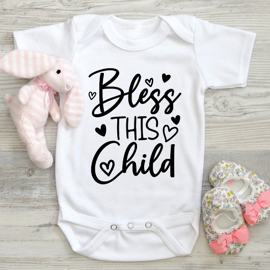 Segne dieses Christliche Baby Bodysuit Kid Shirt