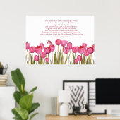 "segne dieses Haus" in deutsch, tulips und schmett Poster (Heimbüro)