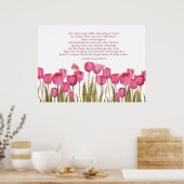 "segne dieses Haus" in deutsch, tulips und schmett Poster (Küche)