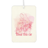 Segne dieses Haus Rosa Jungfrau Blumen Mary Jesus Autolufterfrischer (Vorderseite)