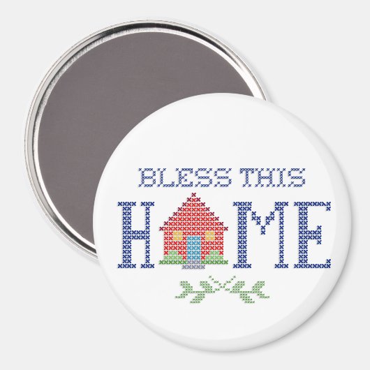 Segne dieses Zuhause Magnet (Vorderseite/Rückseite)