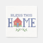 Segne dieses Zuhause Paper Napkins Serviette (Vorderseite)