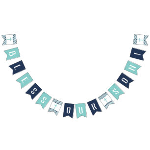 Segne unser Sohn Banner, Marine, Aqua Wimpelkette