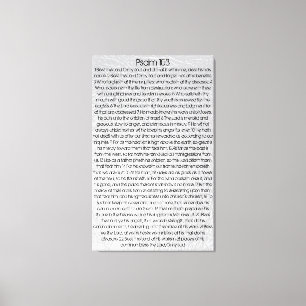 Segnen Sie den Lord O mein Soulbibel-Vers Psalm Leinwanddruck