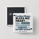 Segnen Sie sein Herz Barack Obama hat bearbeitet Button (Vorne & Hinten)