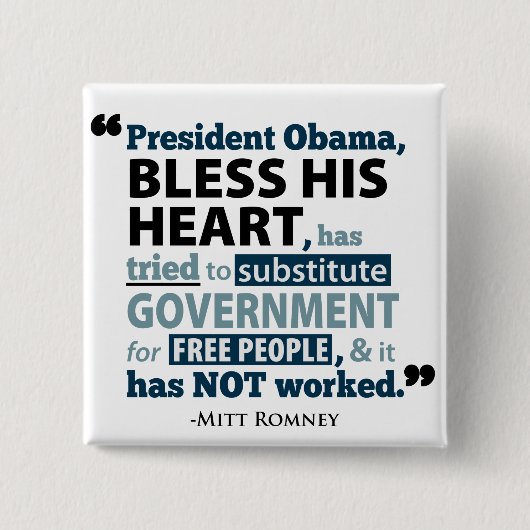 Segnen Sie sein Herz Barack Obama hat bearbeitet Button (Vorderseite)