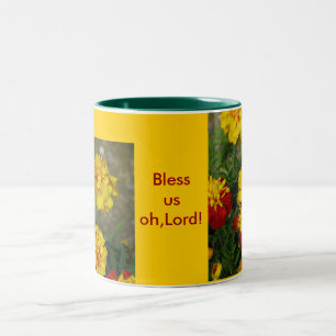 Segnen Sie uns oh, Lord Mug Zweifarbige Tasse