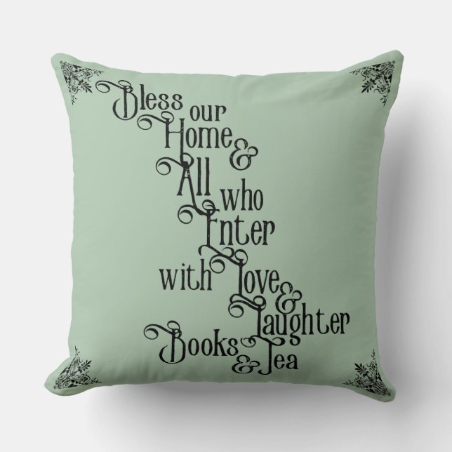 Segnen Sie unser Zuhause Kissen (Vorderseite)