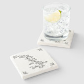 Segnen Sie unser Zuhause Steinuntersetzer (Seitenansicht)