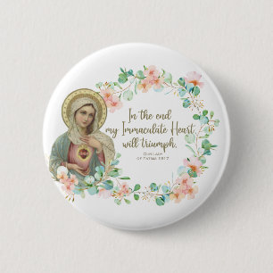 Segnende Jungfrau Maria Fatima Religiös Katholisch Button