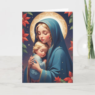 Segnende Jungfrau Maria Traditionell Katholisch Feiertagskarte