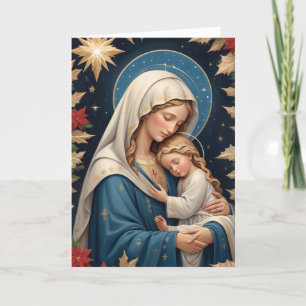 Segnende Jungfrau Maria Traditionell Katholisch Feiertagskarte